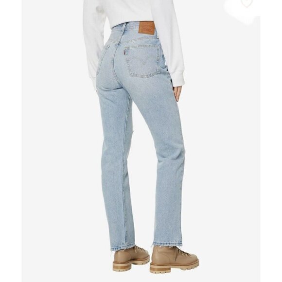 Levis Premium 501 boot cut jeans Original High-rise button fly 28 X 30 - Picture 7 of 14